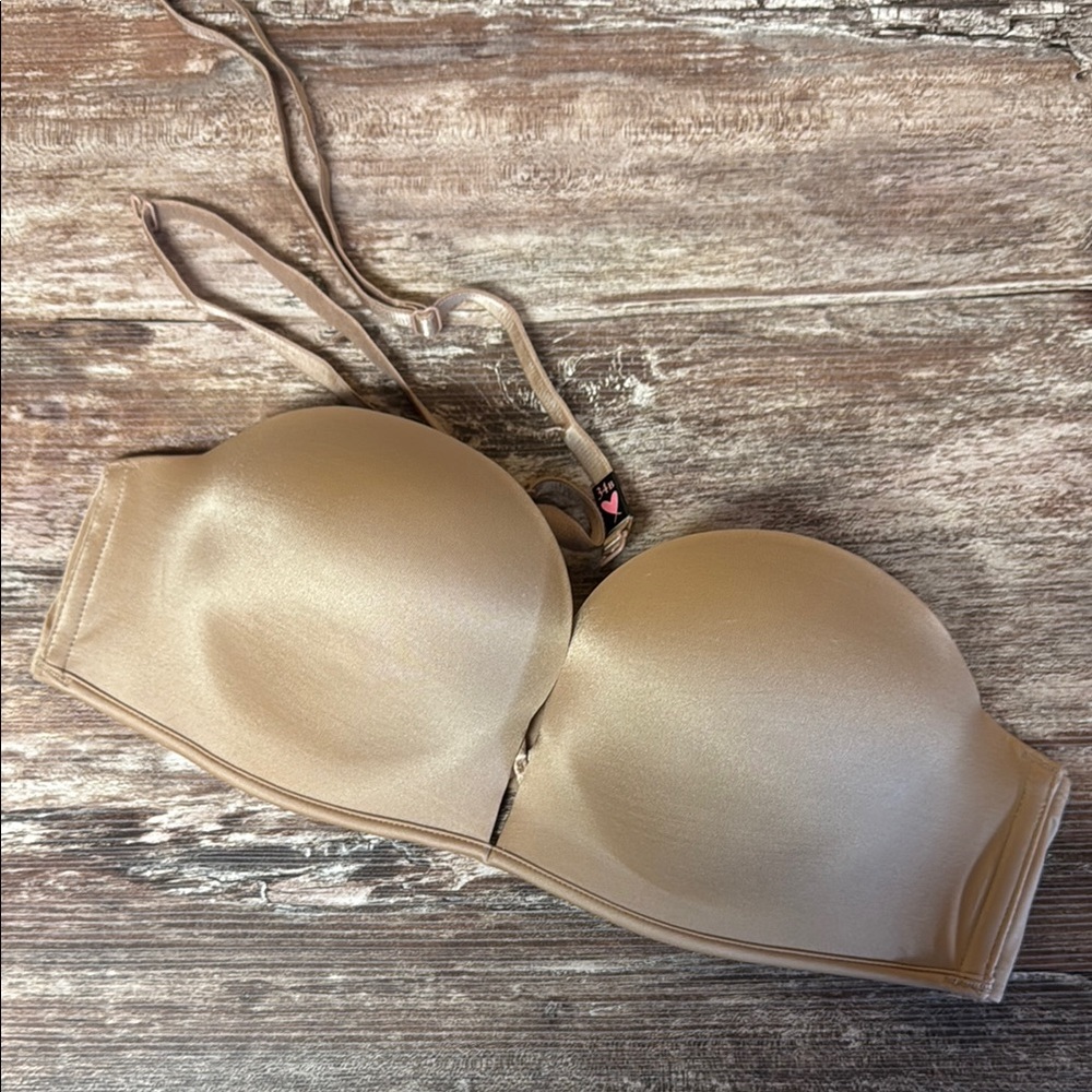 Victoria's Secret Tan Pushup Strapless Bra